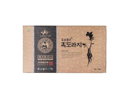 Premium Korean Black Balloon Flower & Red Ginseng Extract Sticks – 9x Steamed, 10ml x30, No Preservatives