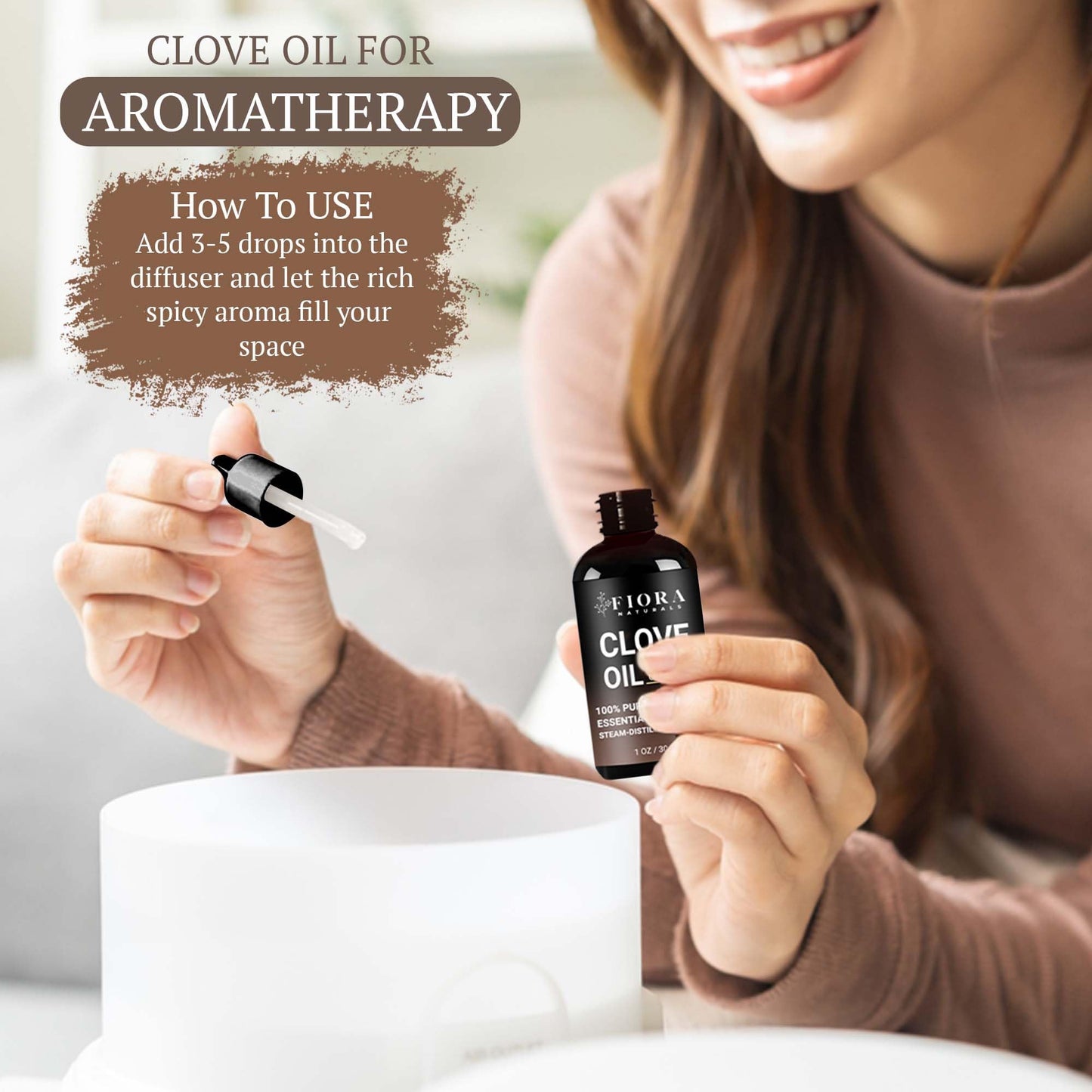 Organic Clove Essential Oil – 100% Pure, USDA Certified Clove Bud Oil for Teeth & Gums, Toothache Relief, Hair Growth & Aromatherapy – Premium Cloves Oil for DIY Wellness by Fiora Naturals