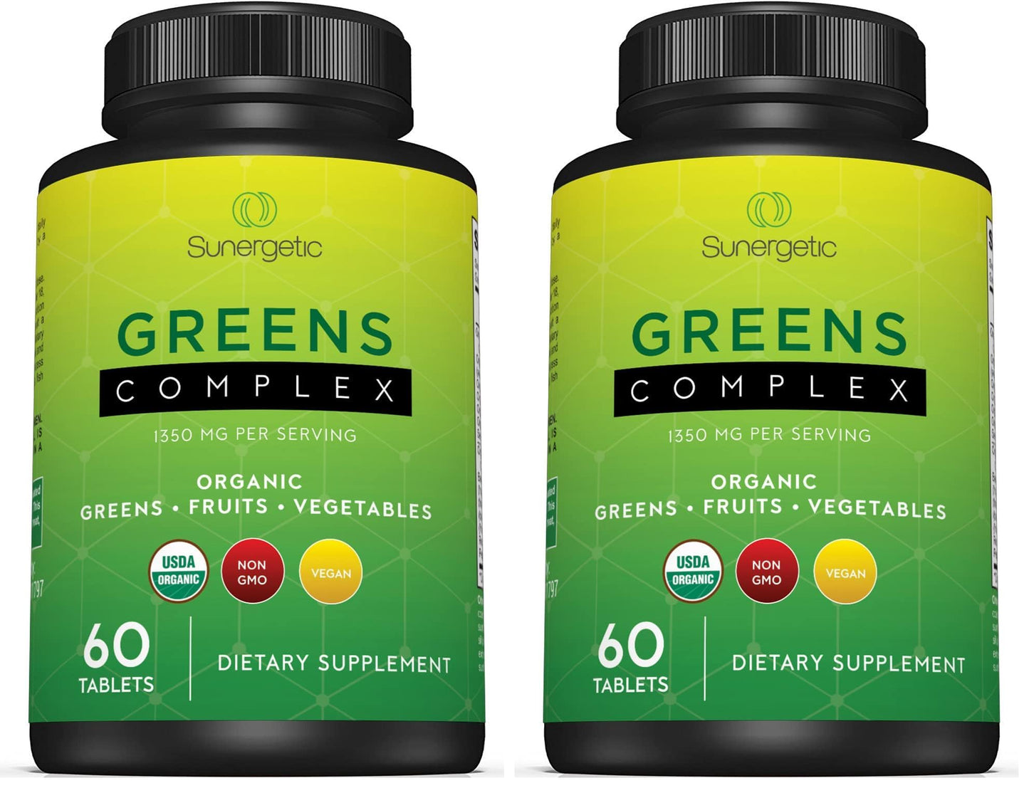 Premium USDA Organic Greens Superfood Tablets – 60 Tablets (Pack of 2) – Greens, Fruits & Veggies Daily Supplement