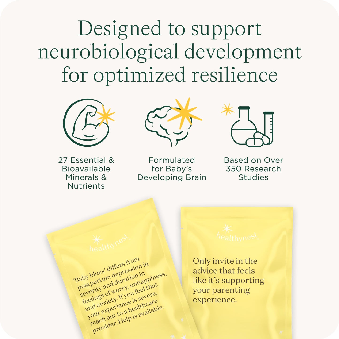 HealthyNest Postnatal & 4th Trimester Prenatal Vitamin | Made with Methylated Folate, Choline, DHA, Iron | 31 Day Supply