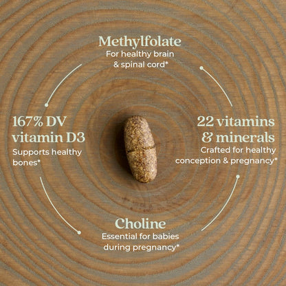 New Chapter Prenatal Vitamins | One Daily Methylfolate & Choline | 60 Count