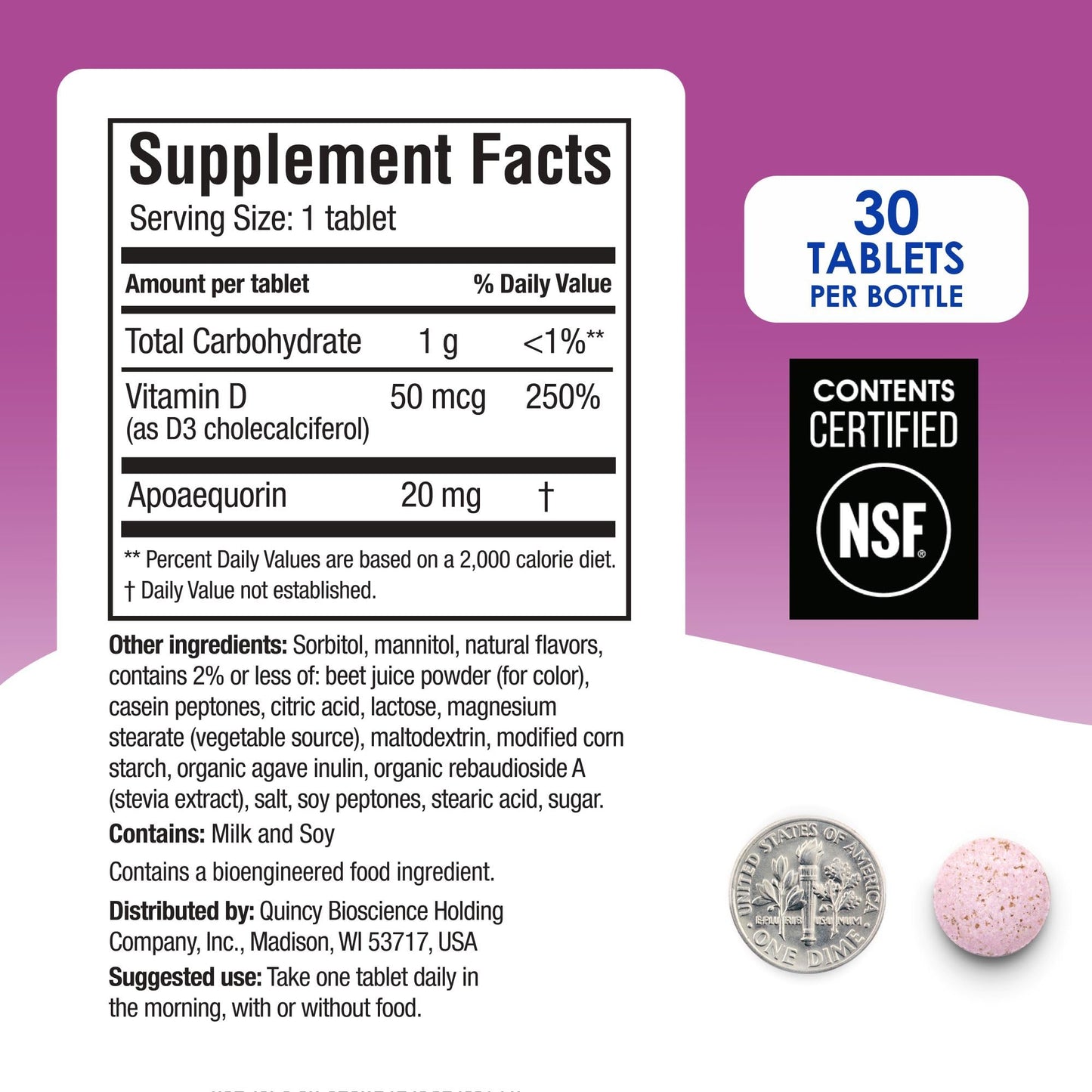 Prevagen Extra Strength Mixed Berry Chewables – 30 Tablets (1 Month) | Apoaequorin 20 mg + Vitamin D3 | 7-Day Pill Minder