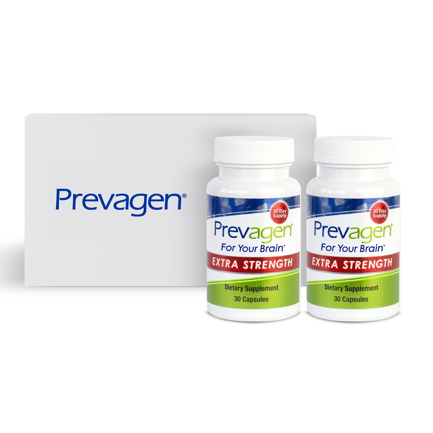 Prevagen Extra Strength 30 Capsules (2 Pack) – Apoaequorin 20mg + Vitamin D3 for Brain Support