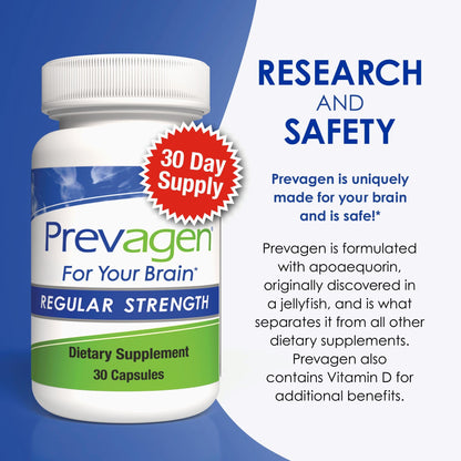 Prevagen Regular Strength - 30 Capsules | Apoaequorin + D3