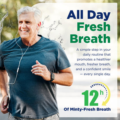 Prevention Daily Care Alcohol-Free Mouthwash with Hydrogen Peroxide – Mint Fresh Breath, Fluoride-Free, 16 oz