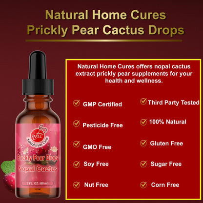 Prickly Pear Nopal Cactus Liquid Drops – Plant-Based Extract 2 oz