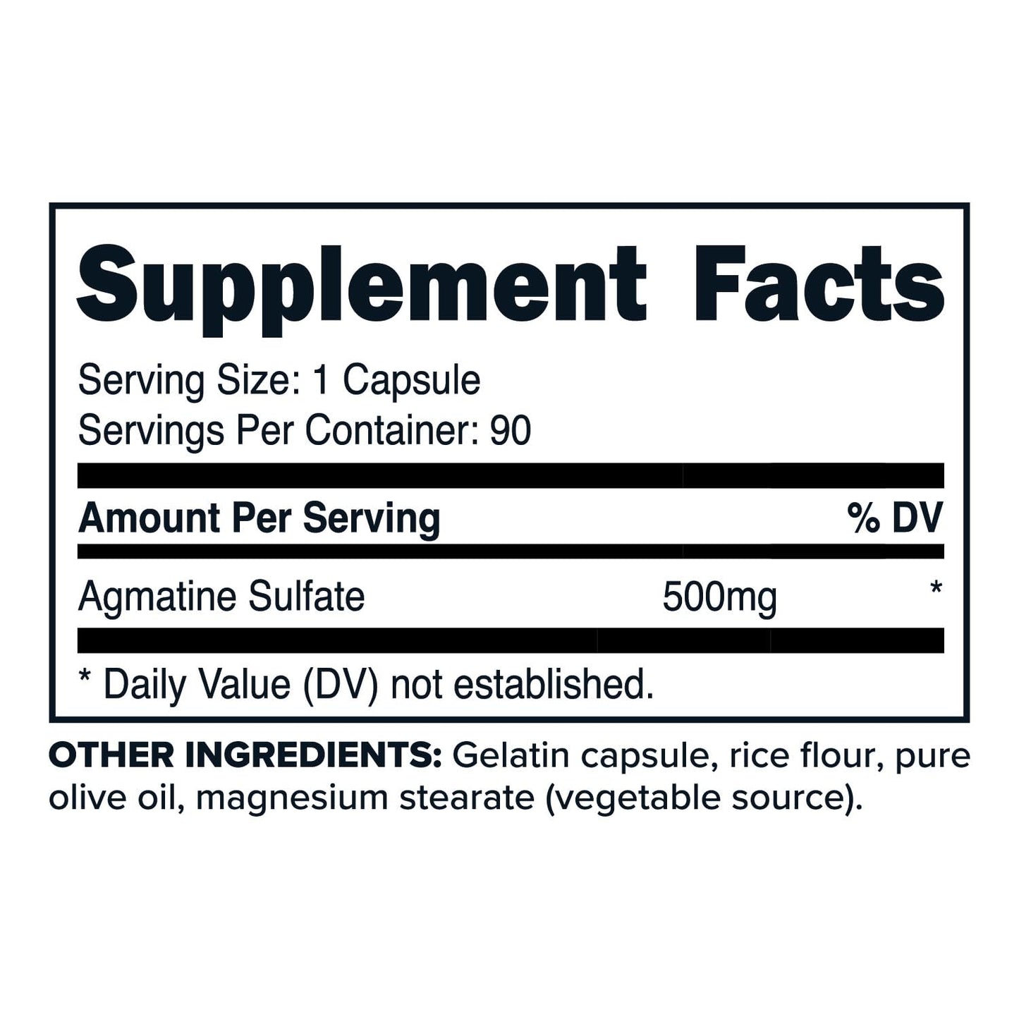 Primaforce Agmatine Sulfate 500mg - 90 Capsules | Non-GMO, Gluten Free