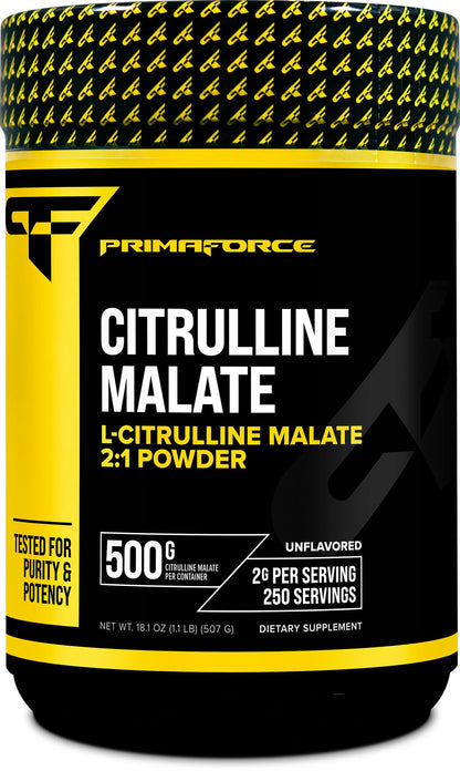 PrimaForce L-Citrulline Malate Powder – Unflavored, 500g | Vegan, Non-GMO
