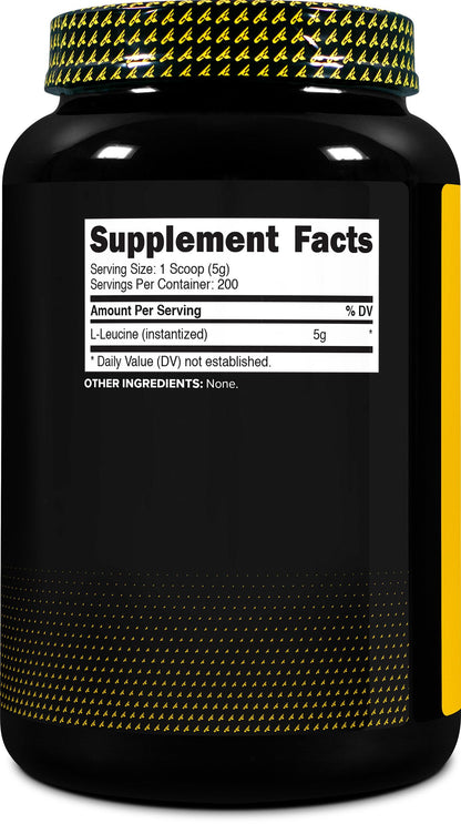 Primaforce L-Leucine Pure Powder 1 KG (2.2lbs) – Non-GMO, Gluten Free, 200 Servings