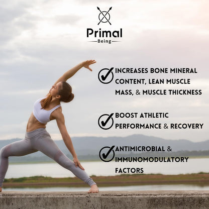 Primal Being Grassfed Colostrum Powder – Immune Support, Gut Health, Recovery (90 g, 3000 mg/serving)