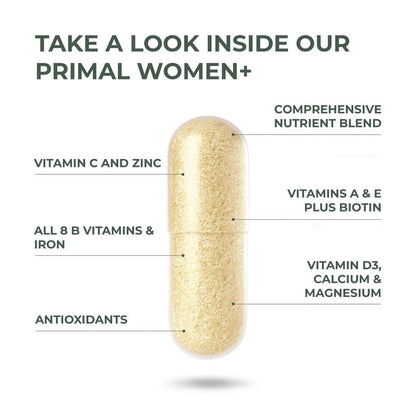 Primal Harvest Women's Multivitamin – Energy, Immune Support, Skin & Mood | 60 Capsules (2-Pack)