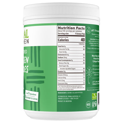 Primal Kitchen Collagen Peptides Unflavored Powder – 1.2 lb | Gluten-Free, Keto Certified