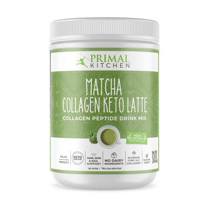 Primal Kitchen Matcha Collagen Keto Latte Powder – Sugar-Free, 9.33 oz