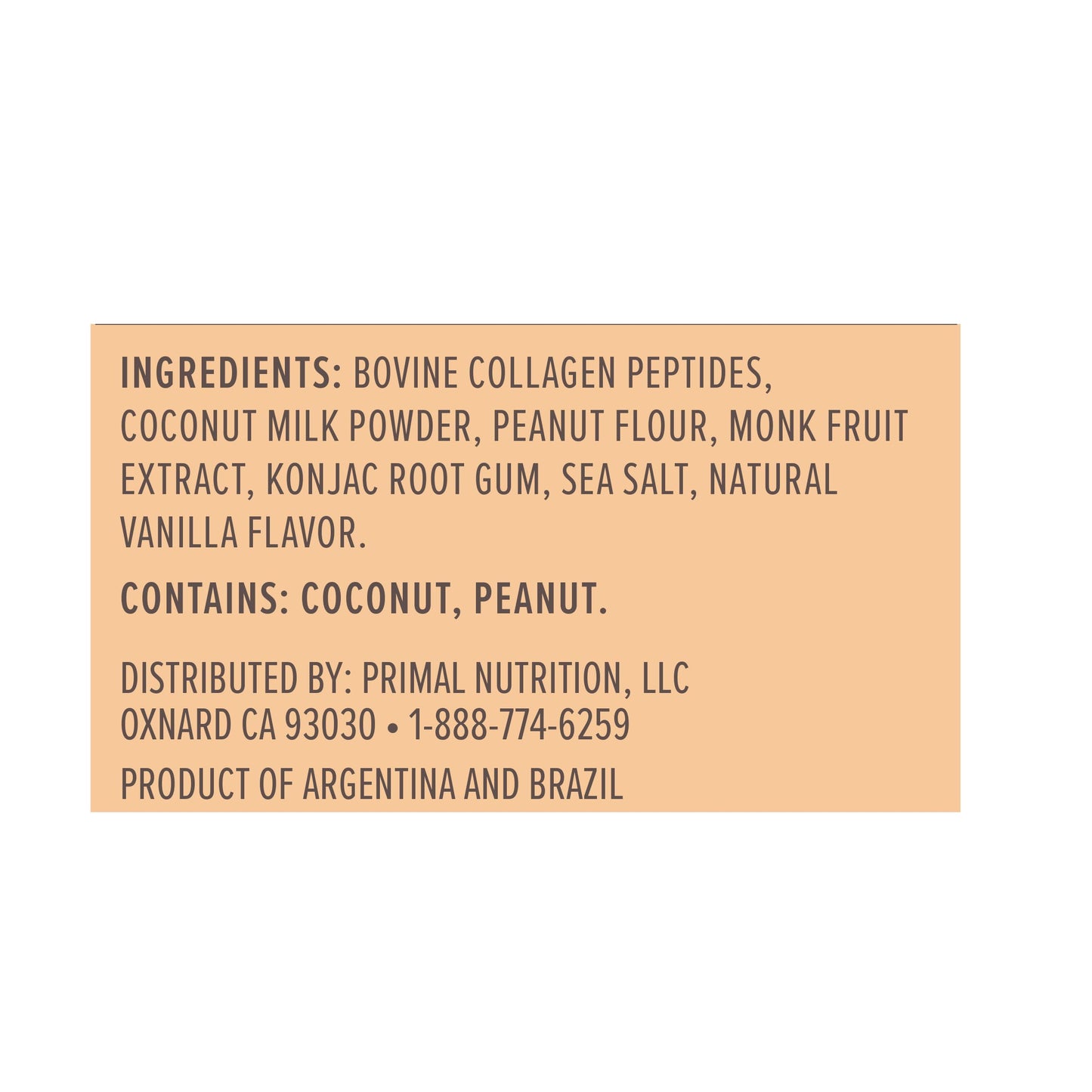 Primal Kitchen Peanut Butter Flavor Collagen Fuel Drink Mix 14.3 oz