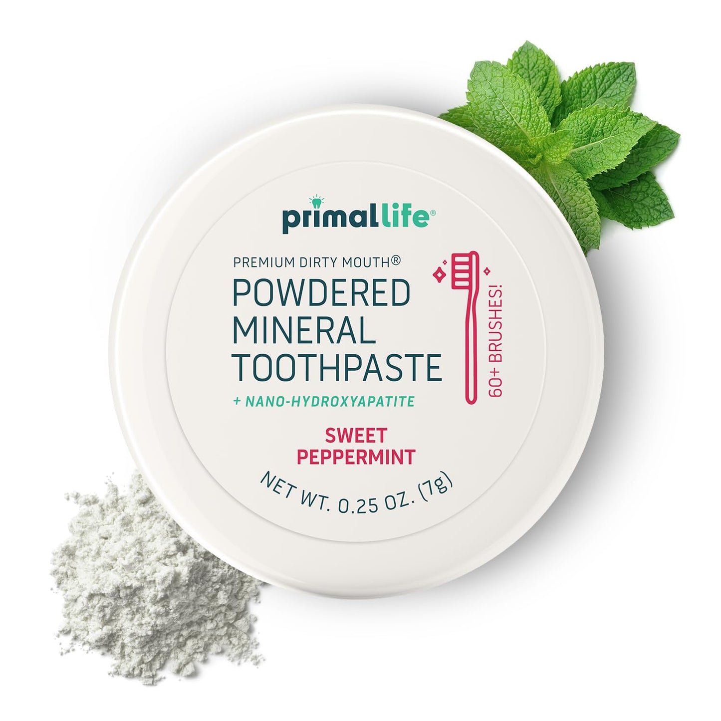 Primal Life Organics Dirty Mouth Toothpowder – Vegan & Organic, 0.25 oz