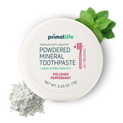 Primal Life Organics Dirty Mouth Toothpowder – Organic Vegan Peppermint 0.25 oz