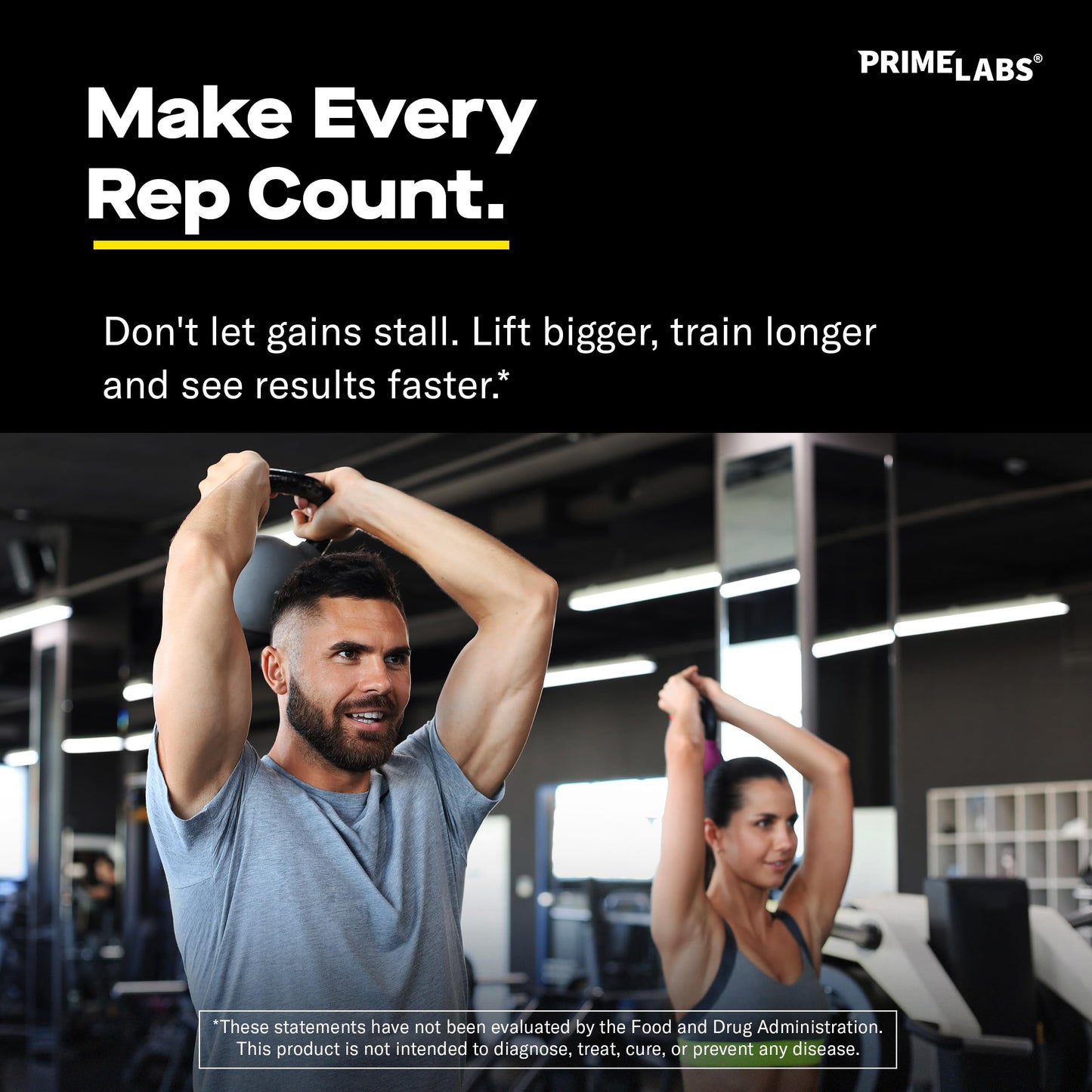 Prime Labs Creatine Monohydrate Capsules 5g - 120 Count | Muscle Growth, Recovery & Brain Function