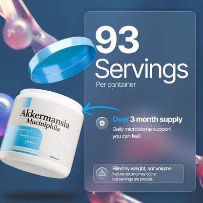 Prime Powders Akkermansia Powder | 5 Billion AFU per Scoop, 93 Servings | Akkermansia Muciniphila with Prebiotic Fiber
