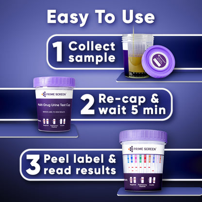 Prime Screen Urine Drug Test 16-Panel Kit (Compact Cup) - 10 Pack | CDOA-9165EFTK