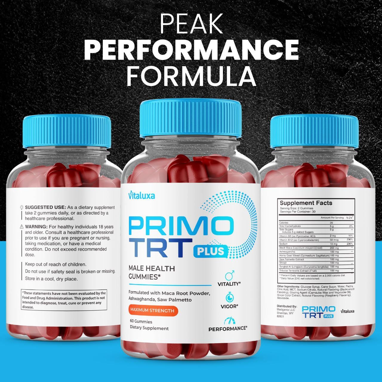 Primo TRT Gummies – Plus Advanced Performance Blend, 60 Gummies