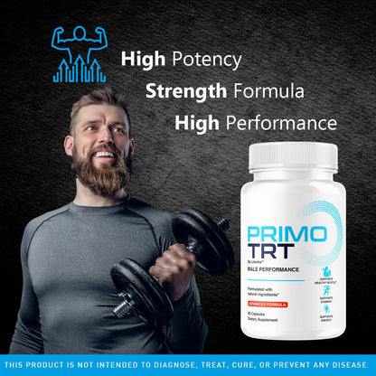 Primo TRT Pills (5 Pack) – Official Male TRT Capsules, 300 Capsules
