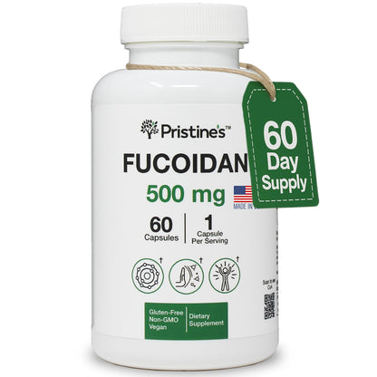 PRISTINE'S Fucoidan 500MG Immunity Supplement - 60 Day Supply