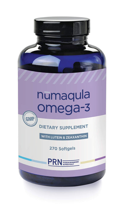 PRN nūmaqula Omega-3 Supplement – 270 Softgels (90-Day) with Lutein & Zeaxanthin | 1400mg DHA / 400mg EPA