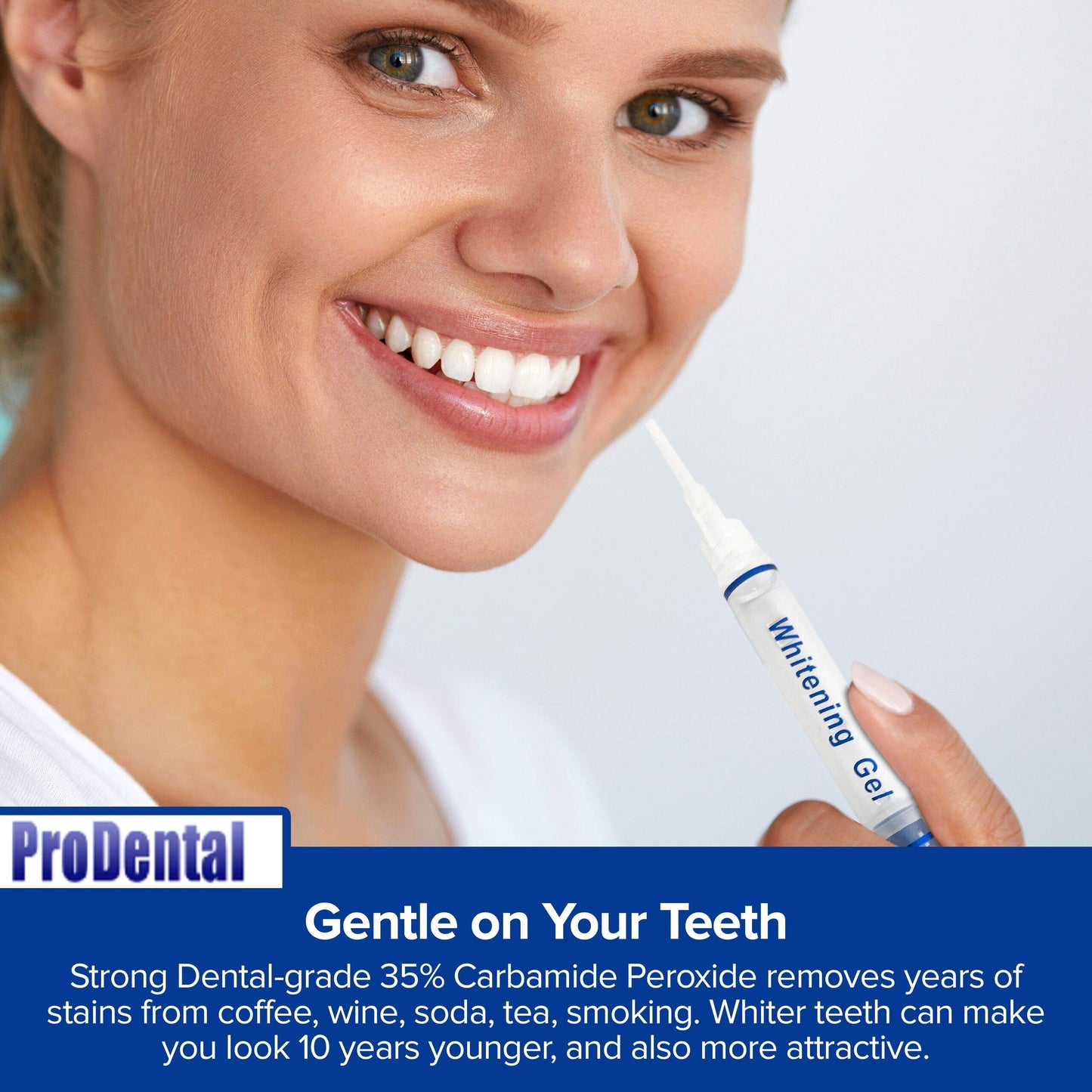 ProDental Teeth Whitening Gel Syringe Refill 10 Pack — 60 Treatments, 35% Carbamide Peroxide