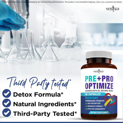 NEW AGE Pro Optimize Probiotics — 70B CFU, Dong Quai, Menopause Support (Pack of 2)