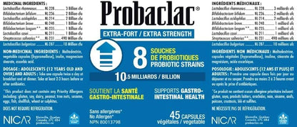 Probaclac Extra Strength Formula - Multistrain Probiotic & Lactic Ferment Complex