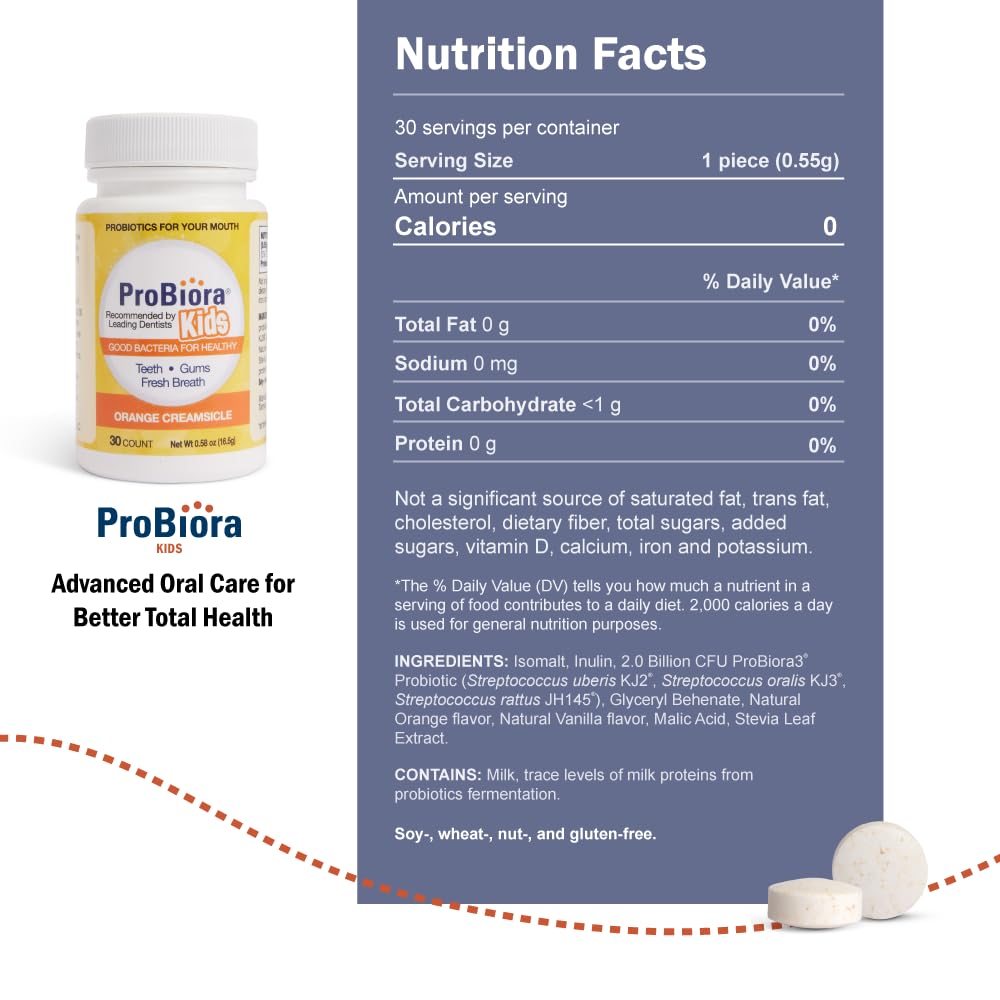 ProBiora Kids Oral-Care Probiotic Tablets for Kids | Healthy Teeth