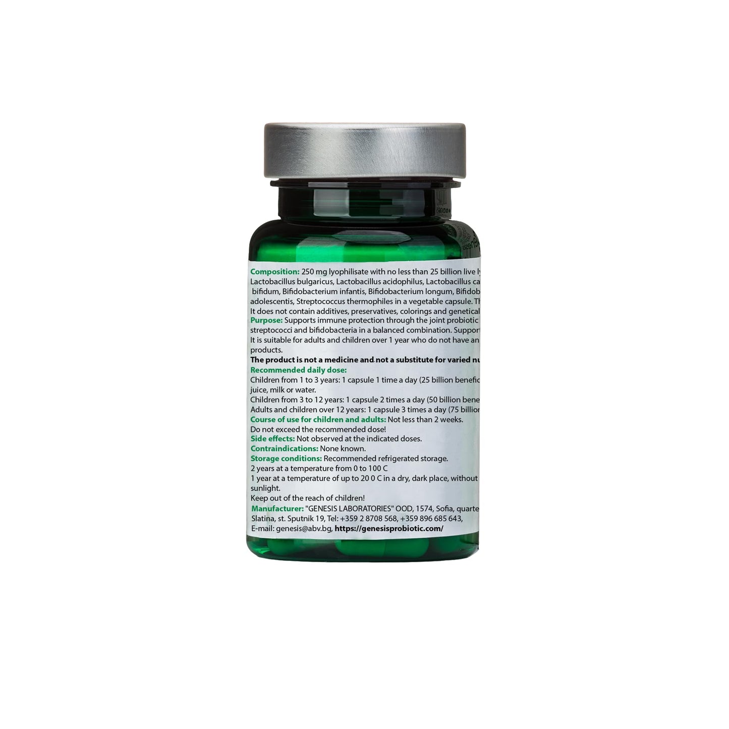 Bio Probiotic 30 Capsules – MegaMix 250 mg for Digestive Health