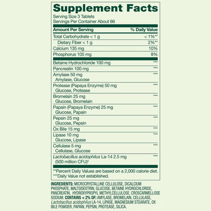 Probiotic Multi-Enzyme Digestive Formula Tablets – 200 Count | Supports Digestion & Gut Health