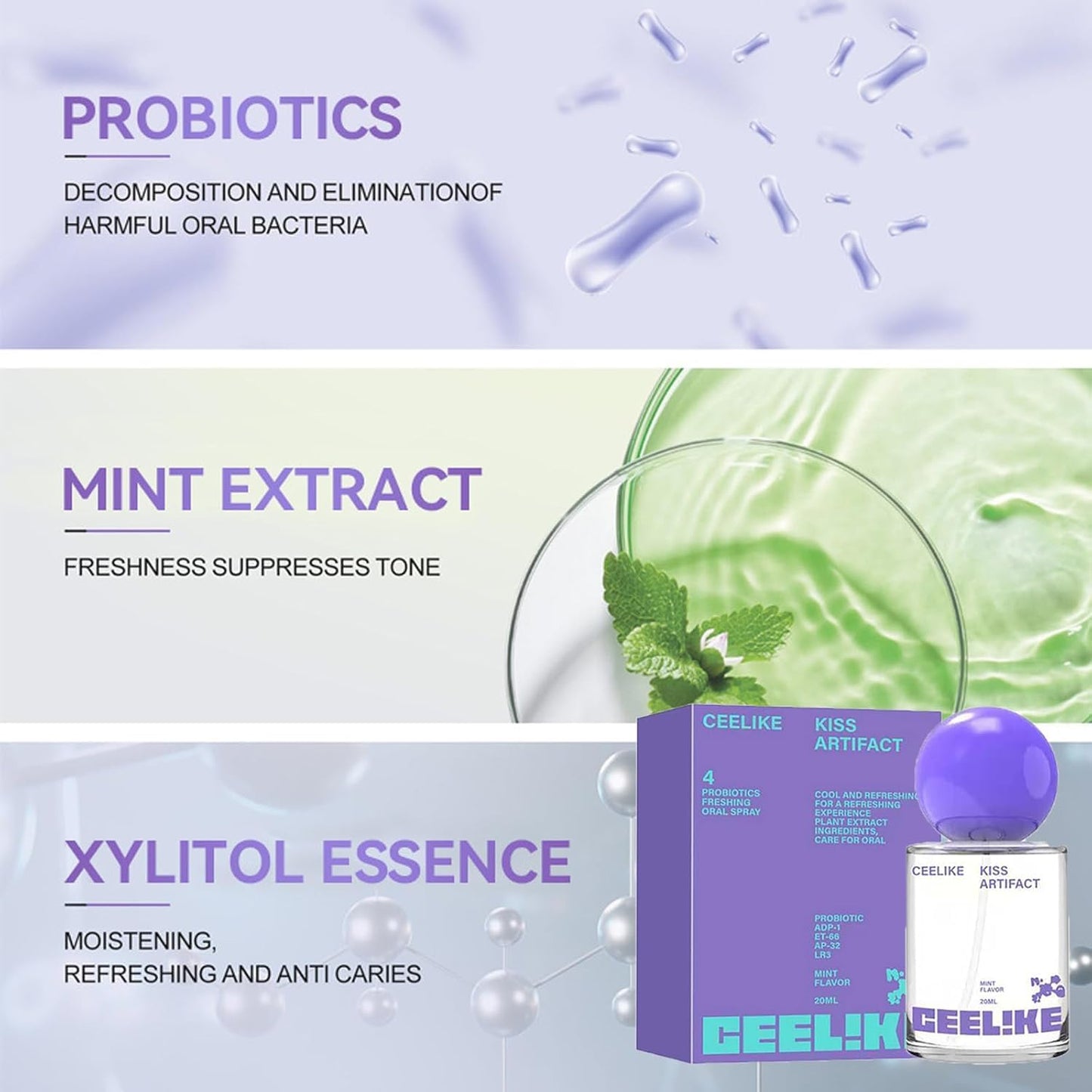 Probiotic Oral Spray – Alcohol-Free, Long-Lasting Freshness, Travel-Size Breath Care