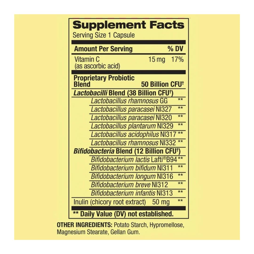 Spring Valley Age 50+ Probiotic + Prebiotic (30 Count) — Delayed-Release Vegetarian Capsules for Digestive Health | Gift Ice Roller
