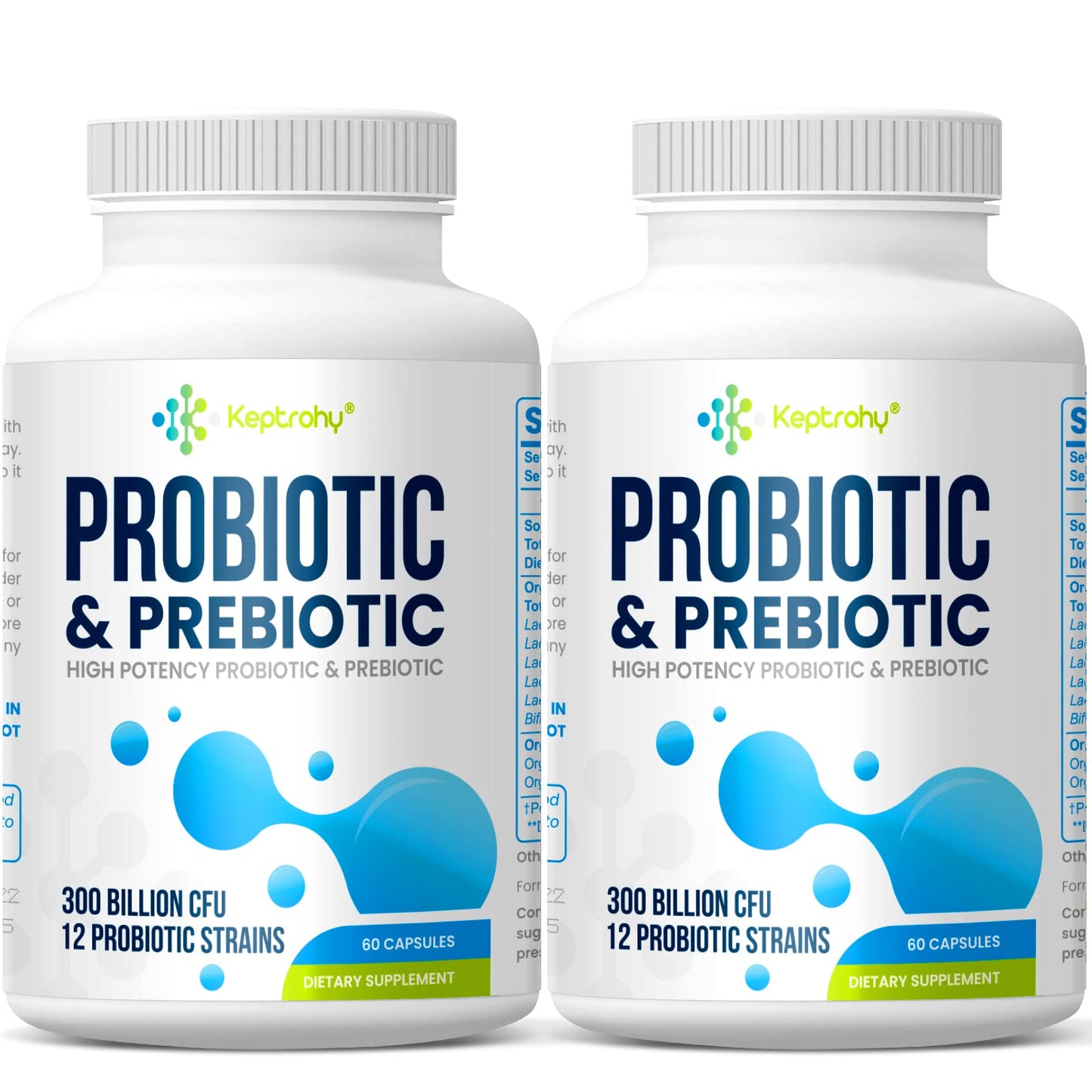 Probiotics for Women & Men | 300B CFU + Organic Prebiotics | 120 Caps
