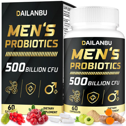Probiotics for Men 500B CFU – 16-in-1 Probiotic (Digestive & Immune Health, 60 Caps)