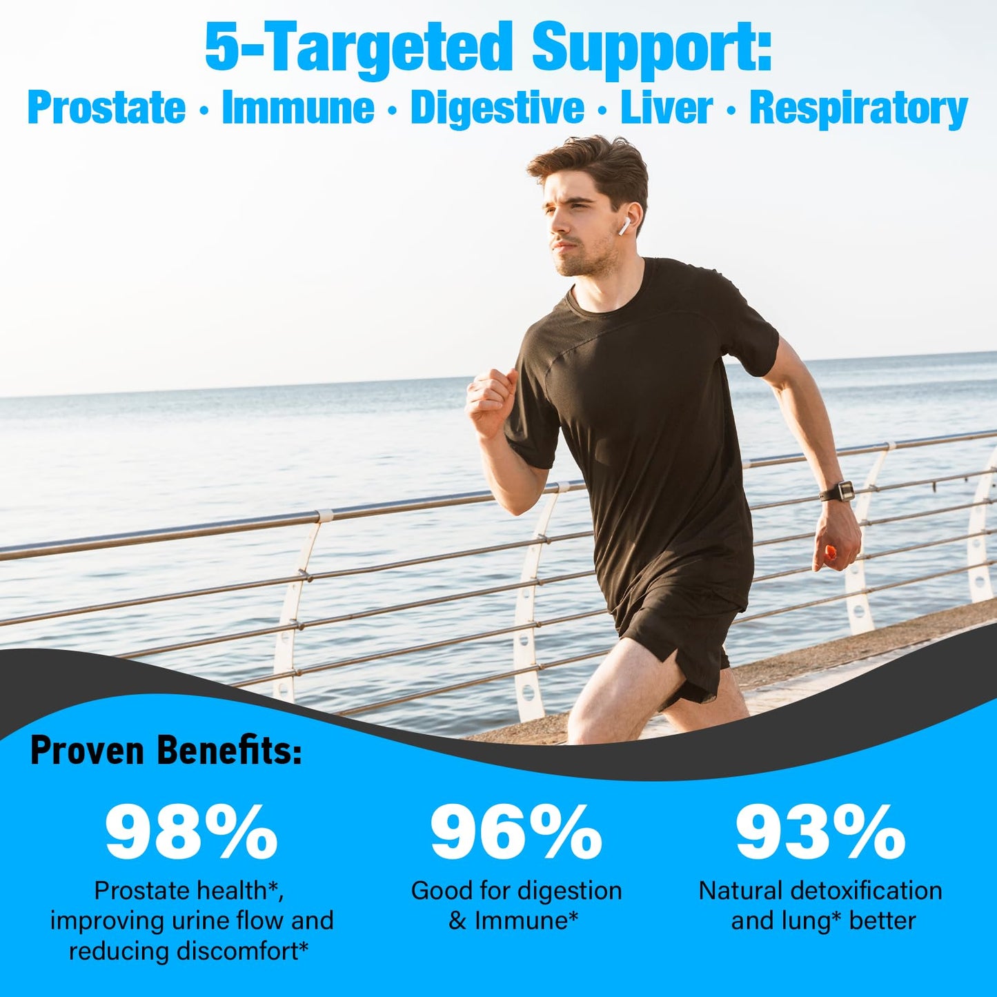 Probiotics for Men - 500B CFU, 12 Strains, Gut & Digestive Health, Energy, Prostate & Urinary Support | 60 Caps