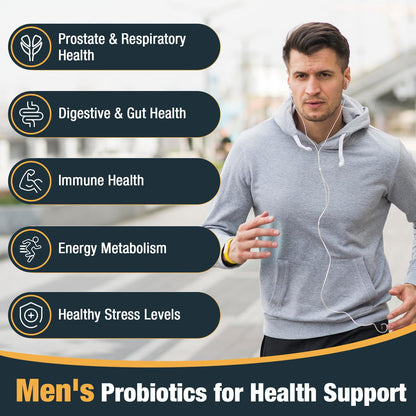 Probiotics for Men – 500B CFU, 12 Strains, 60 Capsules