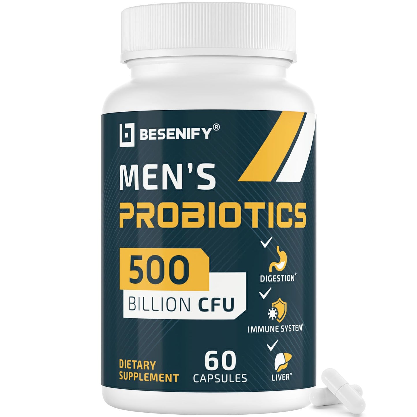 Probiotics for Men – 500B CFU, 12 Strains, 60 Capsules