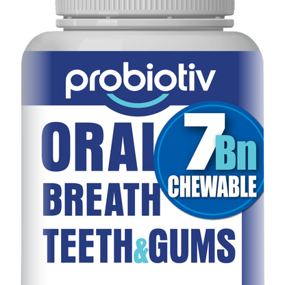 Probiotiv Oral Probiotics – 7B CFU Chewables for Fresh Breath, Teeth & Gums