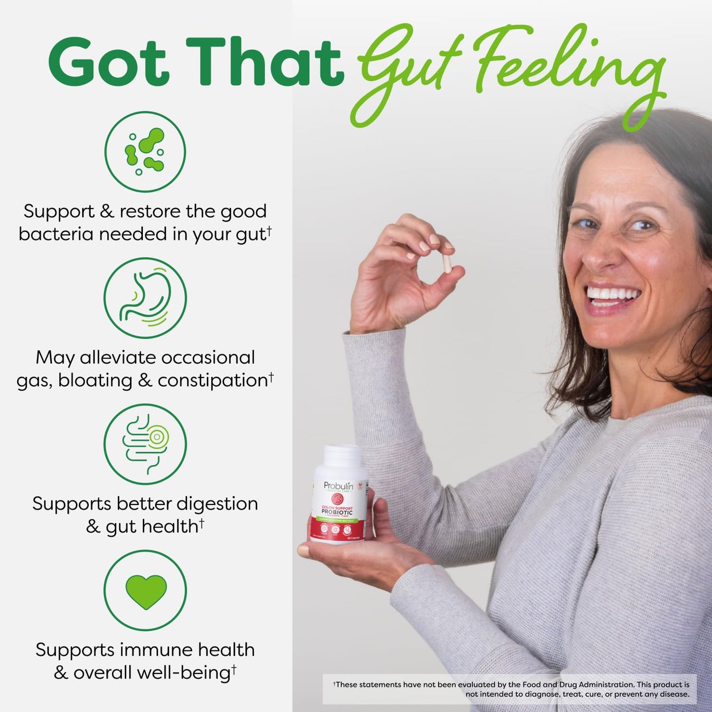 Probulin Colon Support Probiotic - 20B CFU, 90 Vegan Capsules