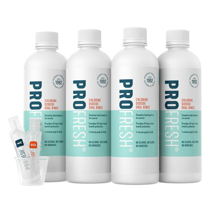 ProFresh Oral Rinse – 16.9 oz Pack of 4 | 2-Month Supply, Alcohol Free, Flavor Free