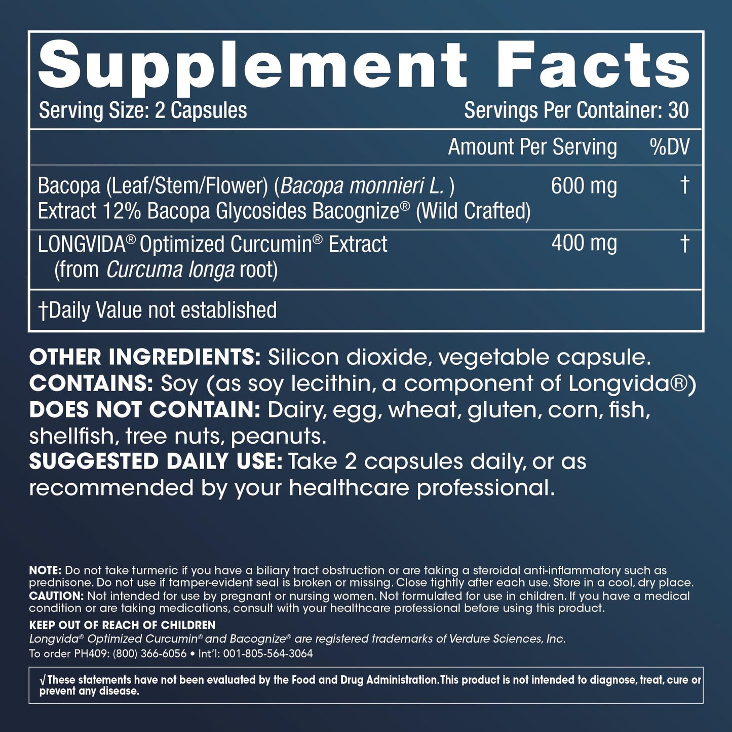 ProHealth Optimized Curcumin Brain & Focus (60 Capsules)