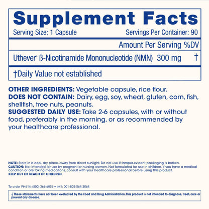 ProHealth NMN Pro 300 (90 Capsules) Clinically Studied Uthever NMN – NAD+ Precursor for Cellular Energy, Mitochondrial Support & Healthy Aging | USA Manufactured