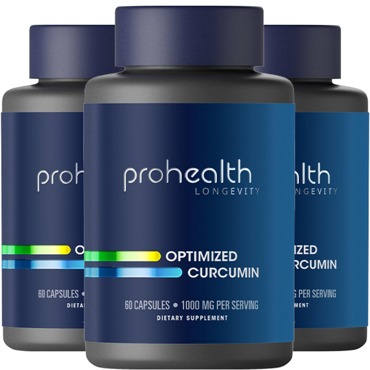 ProHealth Turmeric Curcumin with Longvida – 286x More Bioavailable, 1000 mg per Serving, 60 Caps per Bottle, 3-Pack