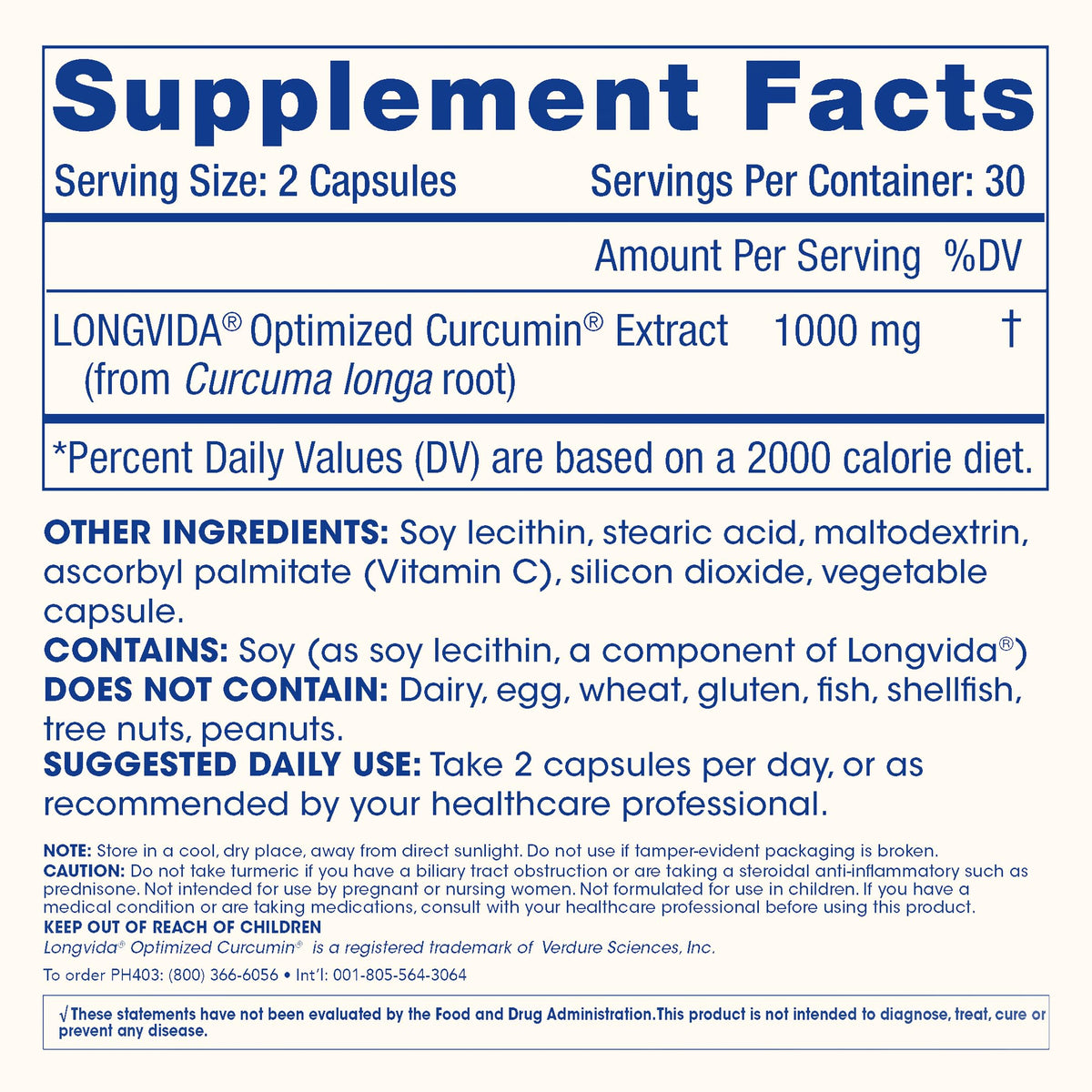ProHealth Turmeric Curcumin with Longvida – 286x More Bioavailable, 1000 mg per Serving, 60 Caps per Bottle, 3-Pack