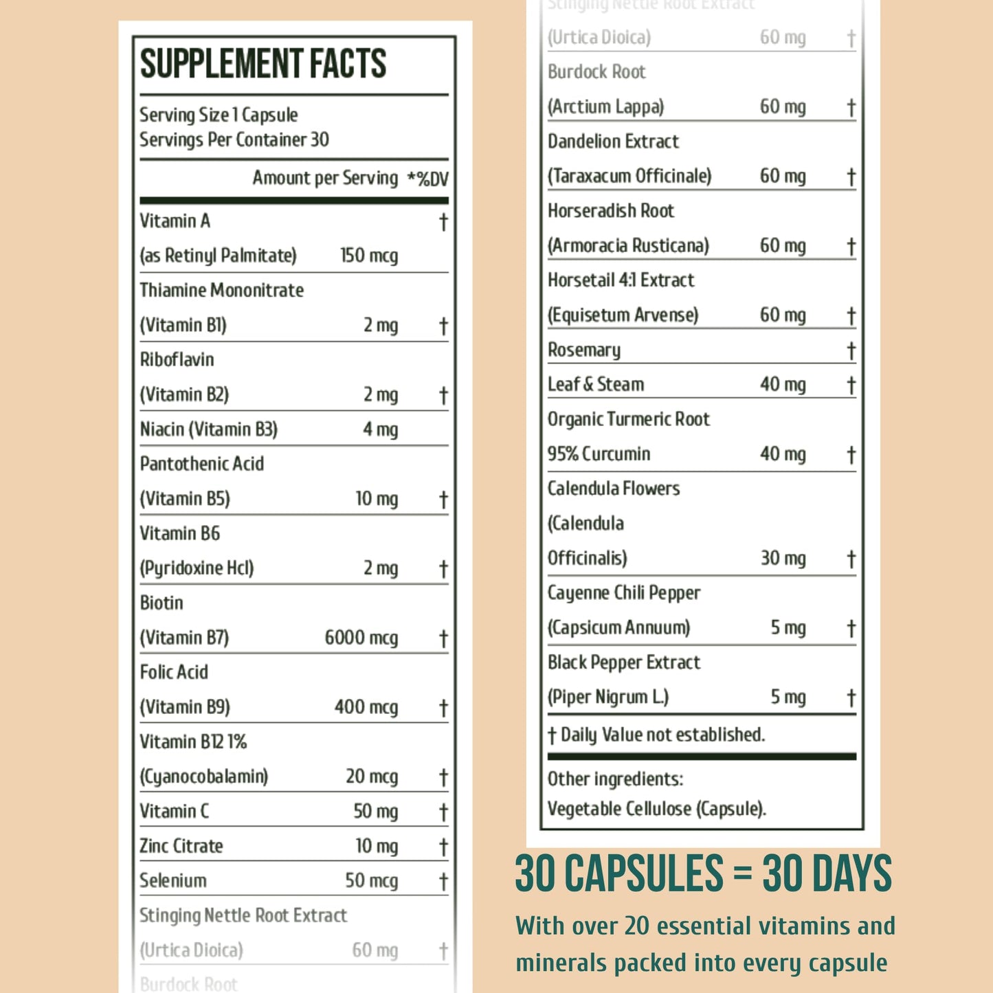 Hair Growth Vitamins for Women 40+ – Perimenopause Support & Fuller Hair