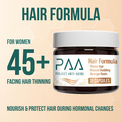 Hair Growth Vitamins for Women 40+ – Perimenopause Support & Fuller Hair