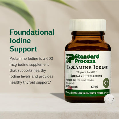 Standard Process Prolamine Iodine – Thyroid Health Supplement (90 Tablets)